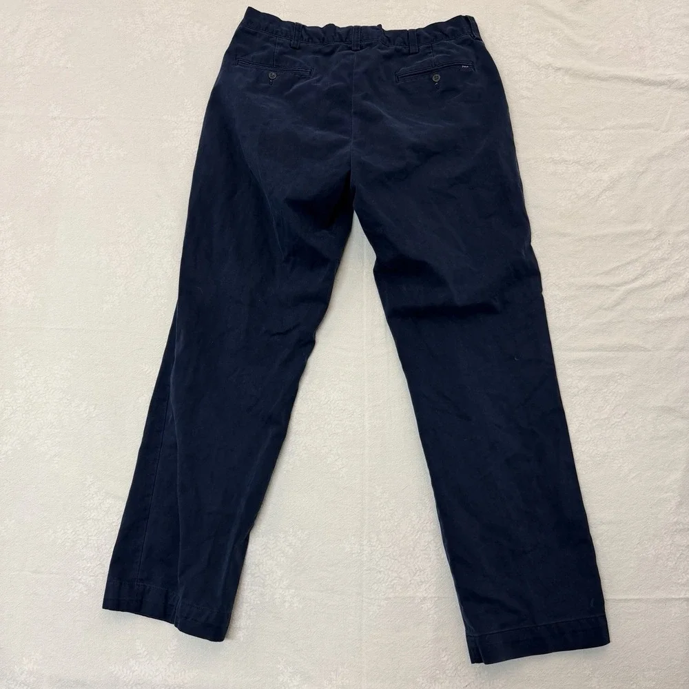 Polo Ralph Lauren Classic Fit Chino Pants Mens 36x32 Navy Cotton Soft Twill